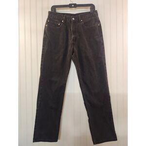 Levis 550 Relaxed Fit Black Denim Jeans Mens 34x32 Tapered Leg Casual Y2K 90s